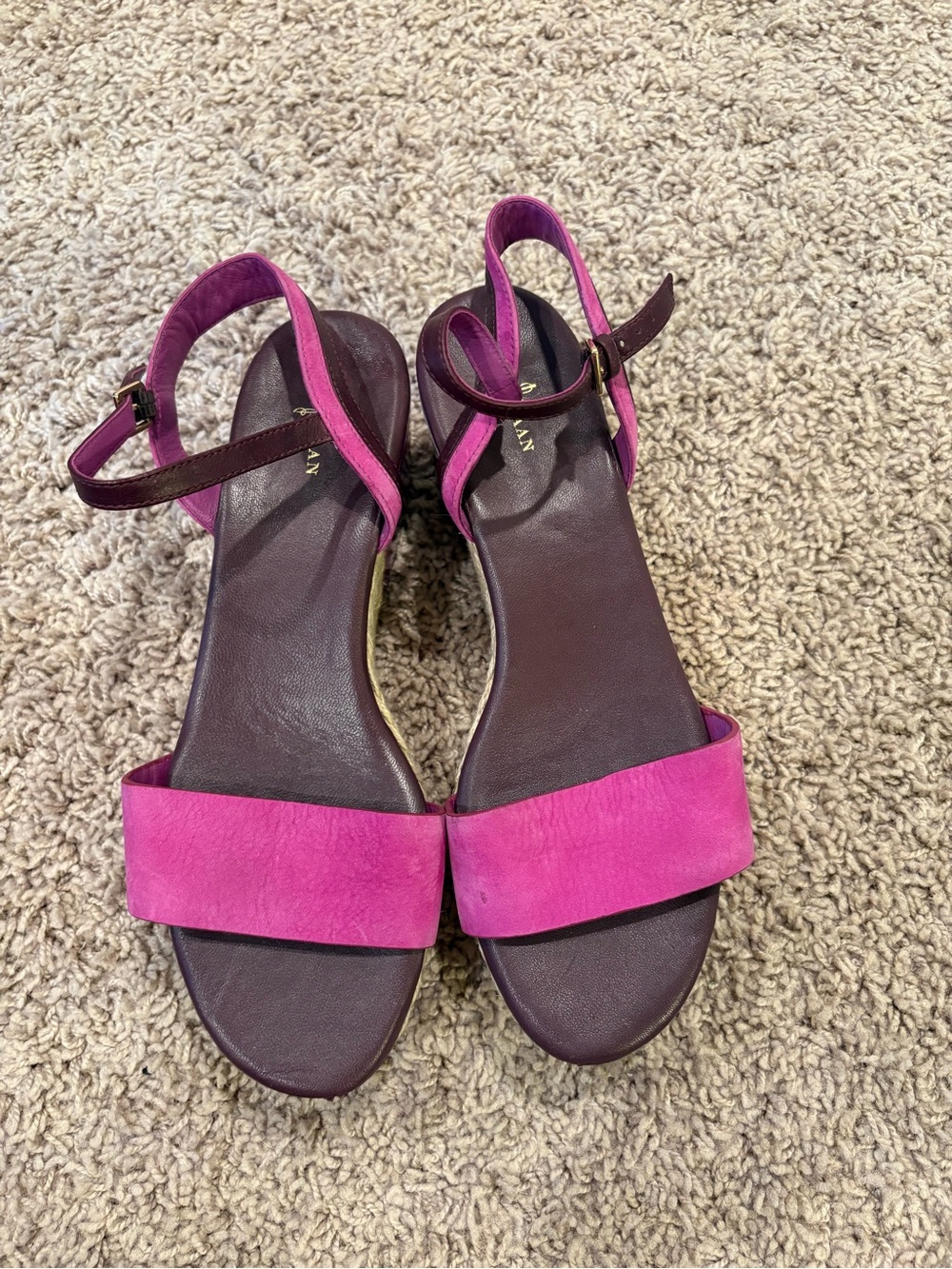 Cole Haan-Women’s Violet Pink Suede Strap Sandals